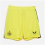 Castore Mens NUFC Newcastle United Third Alternate Shorts Carbon/Blazing Yellow
