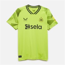 Castore Womens NUFC Newcastle United Pro Home Goalkeeper Short Sleeve Shirt Lime Green