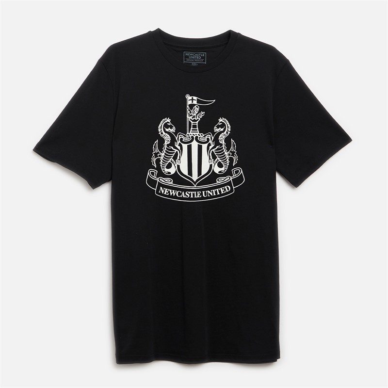 Castore Mens NUFC Newcastle United Crest T-Shirt Black