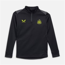 Castore Junior NUFC Newcastle United Coaches Brush Back 1/4 Zip Midlayer Top Bluestone/Peacoat