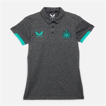Castore Womens NUFC Newcastle United Coaches Travel Polo Ponderosa Pine/Caviar