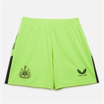 Castore Womens NUFC Newcastle United Home Goalkeeper Shorts Acid Lime/Caviar