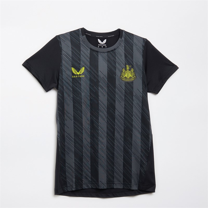 Castore Womens NUFC Newcastle United Coaches Training Short Sleeve T-Shirt Black/Grey