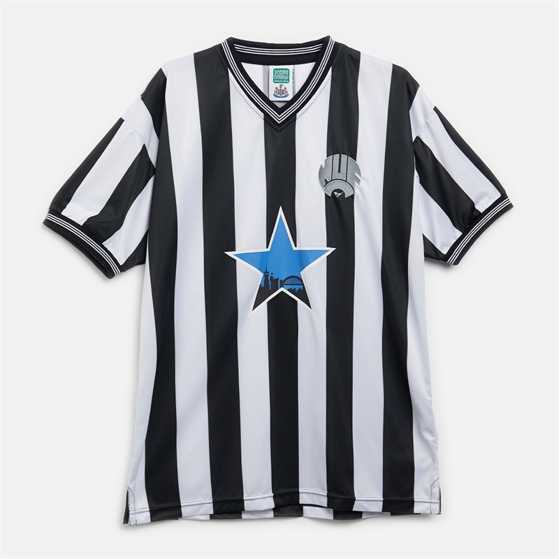 Score Draw Mens NUFC Newcastle United 1984 Shirt Black/White