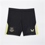 Castore Junior EFC Everton Pro Players Training Shorts Zip Pockets Caviar/Elfin Yellow
