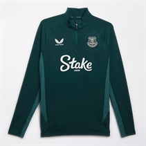 Castore Mens EFC Everton Pro 1/4 Zip Training Midlayer Top Botanical Gardens/Bayberry