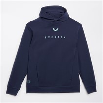 Castore Mens EFC Everton Travel Logo Hoodie Peacoat