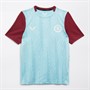 Castore Junior Aston Villa Players Pre-Season Short Sleeve T-Shirt Sky Blue/Rhododenron