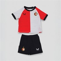 Castore Baby FR Feyenoord 23 / 24 Home Babies Kit Set Flame Scarlet / Caviar / Brilliant White