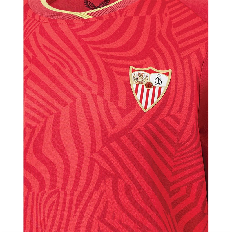 Castore Junior SFC Sevilla FC 23/24 Udebanetrøje True Red / Chili Red