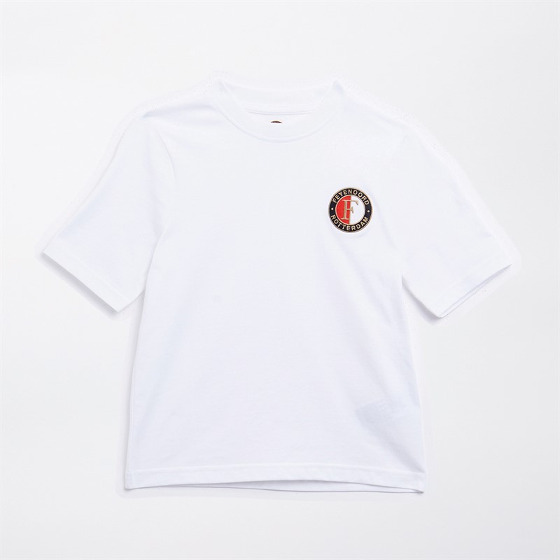Castore Junior FR Feyenoord Core Katoenen T-Shirt Briljant Wit - Maat JL