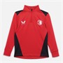Castore Junior FR Feyenoord Spillere 1/4 Zip Top Barbados Cherry / Caviar