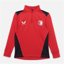 Castore 1/4 Top FR Feyenoord dla dziecka kolor Barbados wiśnia/kawior