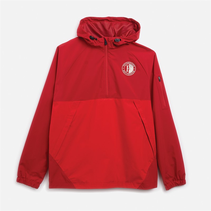 Castore Heren FR Feyenoord Classic Regenjas Savvy Red / Chinese Red - Maat XL