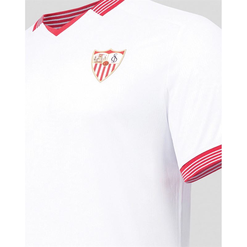 Castore Junior SFC Sevilla FC 23 / 24 Futbol Base Hjemme Trøje Brilliant Hvid