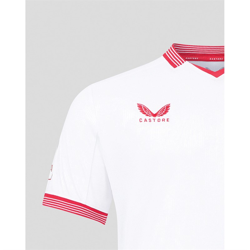 Castore Junior SFC Sevilla FC 23 / 24 Futbol Base Hjemme Trøje Brilliant Hvid