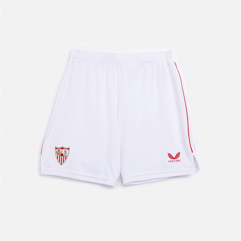 Castore Heren SFC Sevilla FC 23 / 24 Voetbal Basis Thuis Short Brilliant White - Maat S