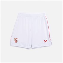 Castore Herren SFC Sevilla FC 23 / 24 Fussball Base Heim Shorts Brilliant Weiss