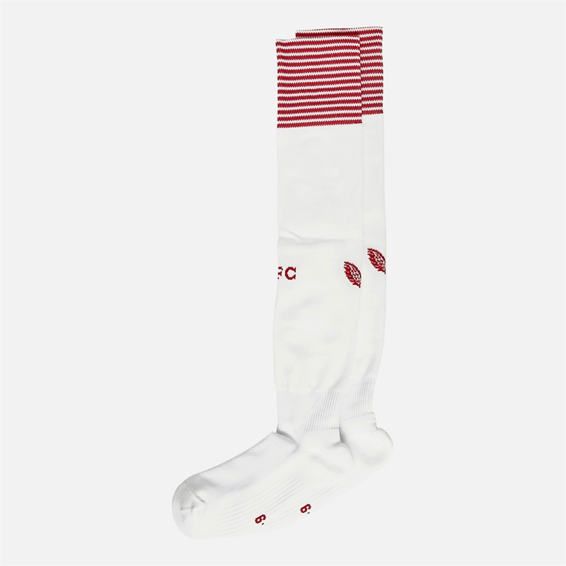 Castore SFC Sevilla FC 23 / 24 Uit Alternatieve Sokken Brilliant wit / True Red