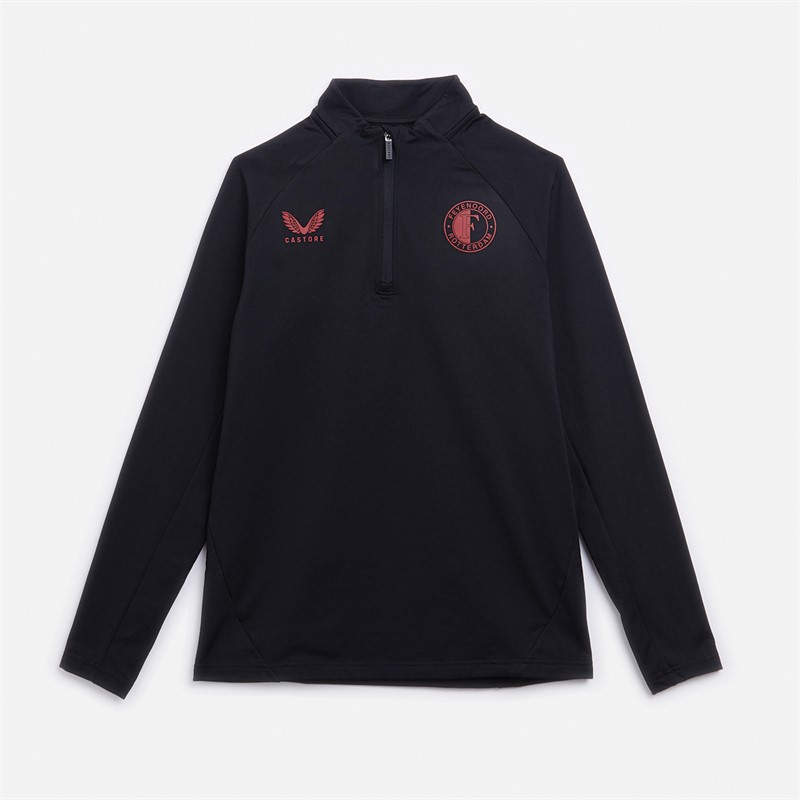 Castore Herre FR Feyenoord Lifestyle 1/4 Zip Top Caviar