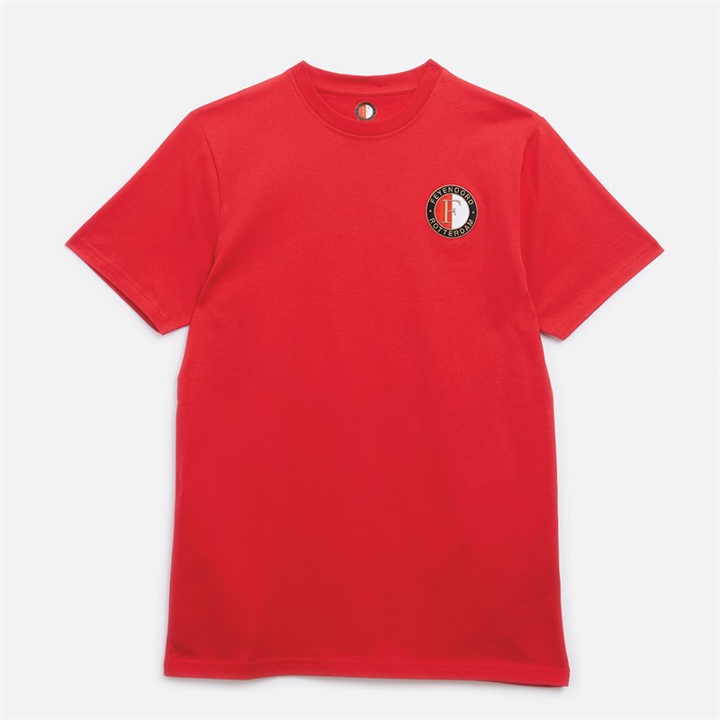 Castore Heren FR Feyenoord Core Katoenen T-Shirt Chinese Rood - Maat 4XL