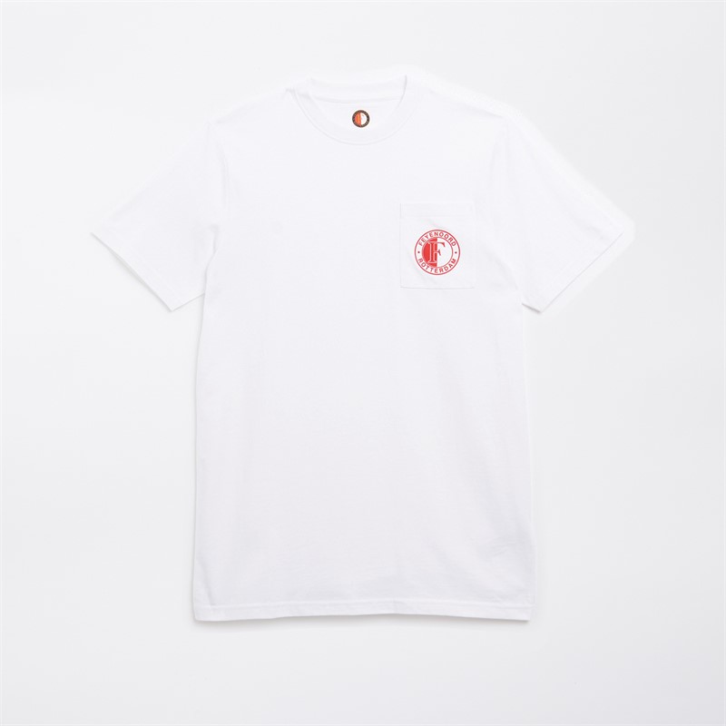 Castore Heren FR Feyenoord Classic Pocket T-Shirt Briljant Wit - Maat 4XL