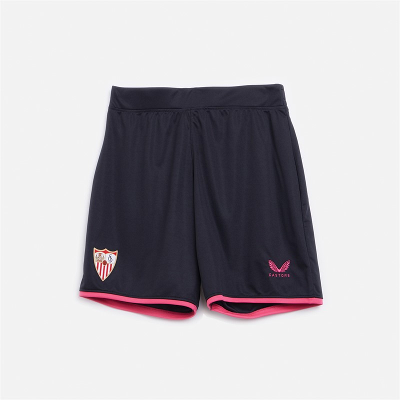 Castore Heren SFC Sevilla FC 23 / 24 Third Shorts Caviar / Magenta - Maat M