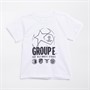 Castore Junior FR Feyenoord Trykt Gruppe UEFA Champions League Kamp Design T-Shirt Hvid