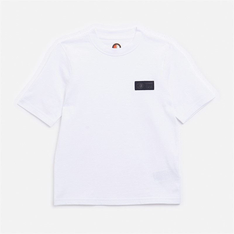 Castore Junior FR Feyenoord Classic T-Shirt Briljant Wit - Maat JL