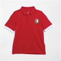 Castore Junior FR Feyenoord Heritage Pique Polo Pfiffig Rot