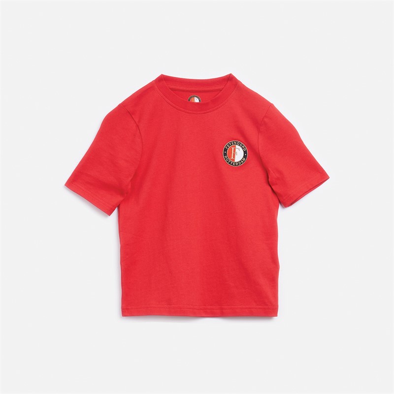 Castore Junior FR Feyenoord Core Katoenen T-Shirt Chinese Rode - Maat JL