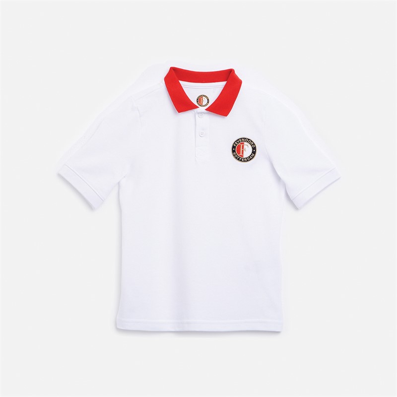 Castore Polo Piqué Héritage FR Feyenoord Junior Blanc Brilliant - Taille 12-13Y