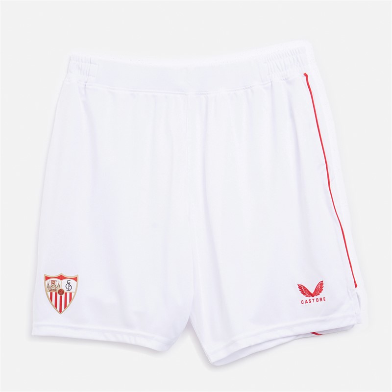 Castore Heren SFC Sevilla FC 23/24 Thuisshorts Brilliant wit / True Red