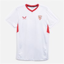 Castore Herren SFC Sevilla FC Heim Spieltag Trikot Brilliant Weiss / True Rot