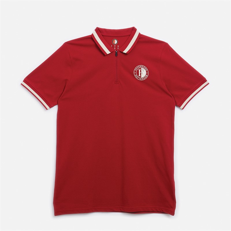 Castore Heren FR Feyenoord Classic Polo Savvy Red - Maat M