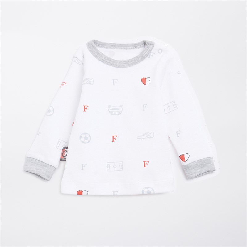Castore Baby FR Feyenoord T Shirt Wit - Maat 50/56