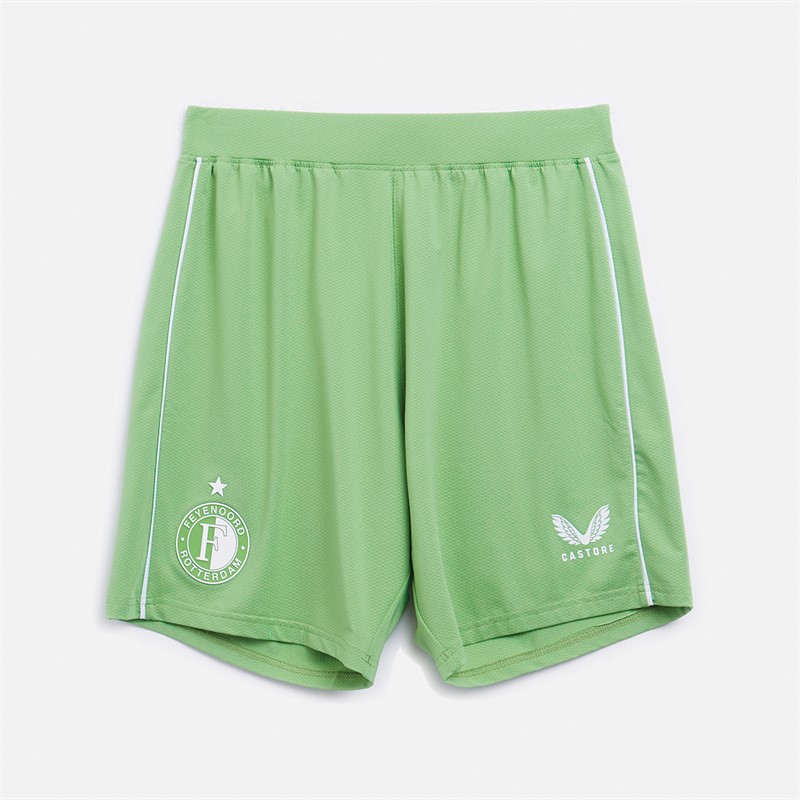 Castore Heren FR Feyenoord 23 / 24 Pro Third Uit Alternatieve Shorts Shamrock / Brilliant White