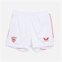 Castore Junior SFC Sevilla FC 23 / 24 Hjemme Shorts Brilliant Hvid / True Rød