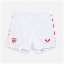 Castore Junior SFC Sevilla FC 23 / 24 Heim Short Brilliant White / True Red