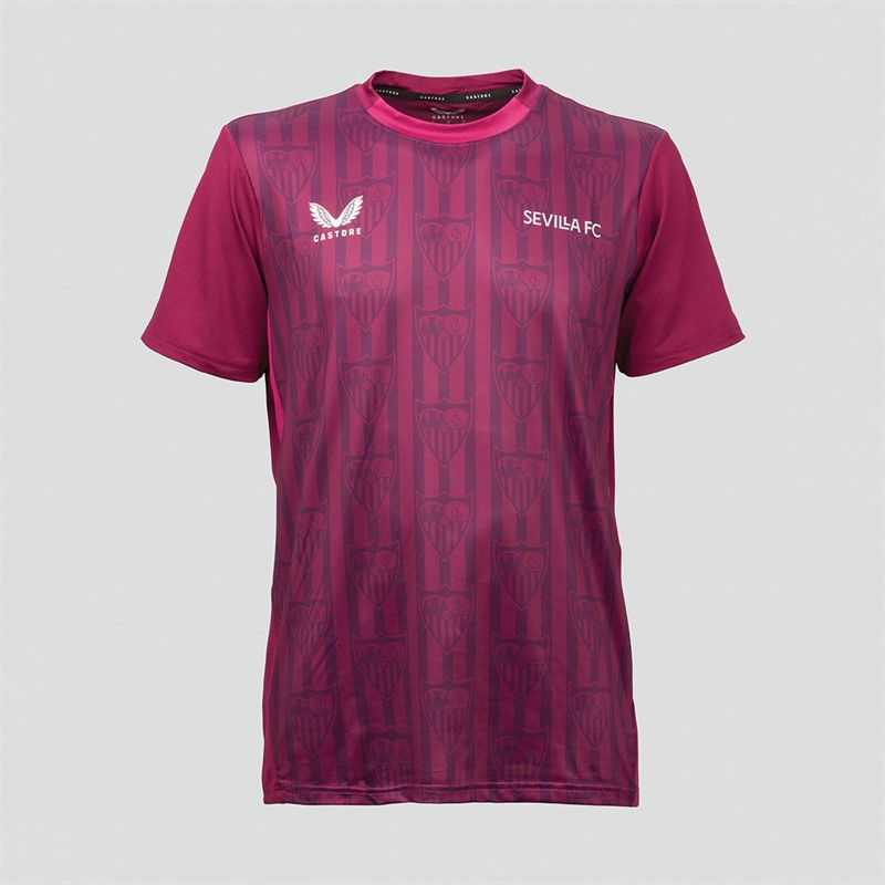 Castore Maillot d'Entraînement SFC Sevilla FC Homme Magenta Violet/Fuschia Festival - Taille L