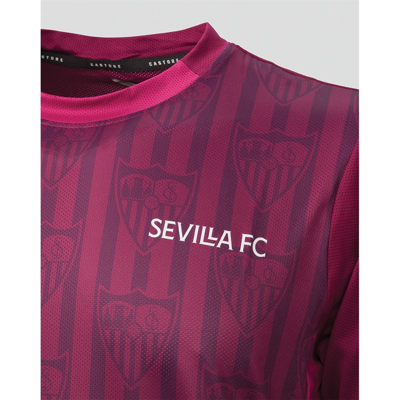 Castore Herre SFC Sevilla FC Spiller Træningstrøje Magenta Lilla / Festival Fuschia