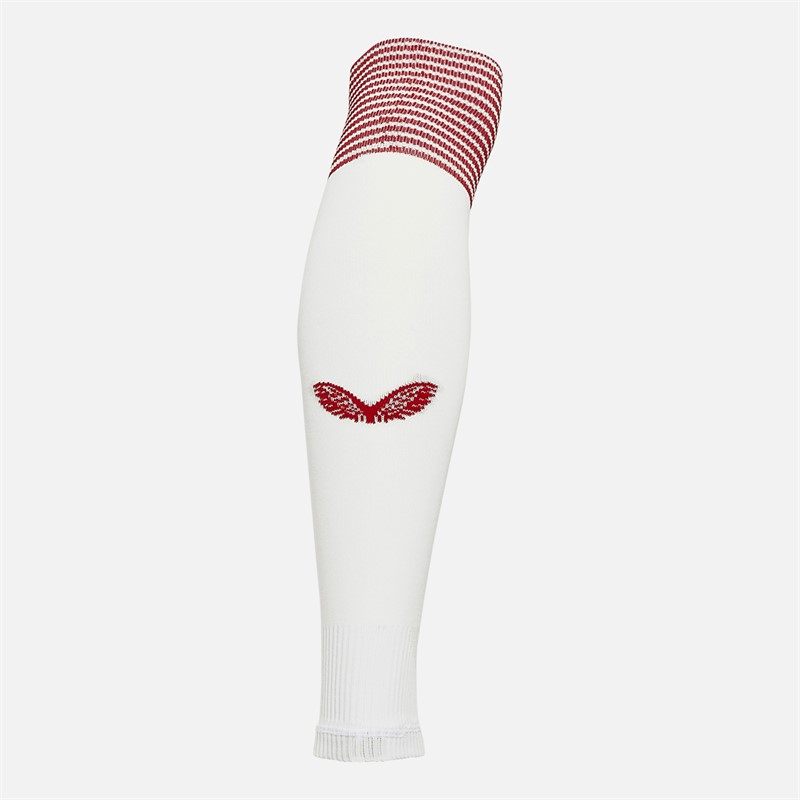 Castore SFC Sevilla FC 23/24 Thuissokken Zonder Voet Briljant Wit/Echt Rood