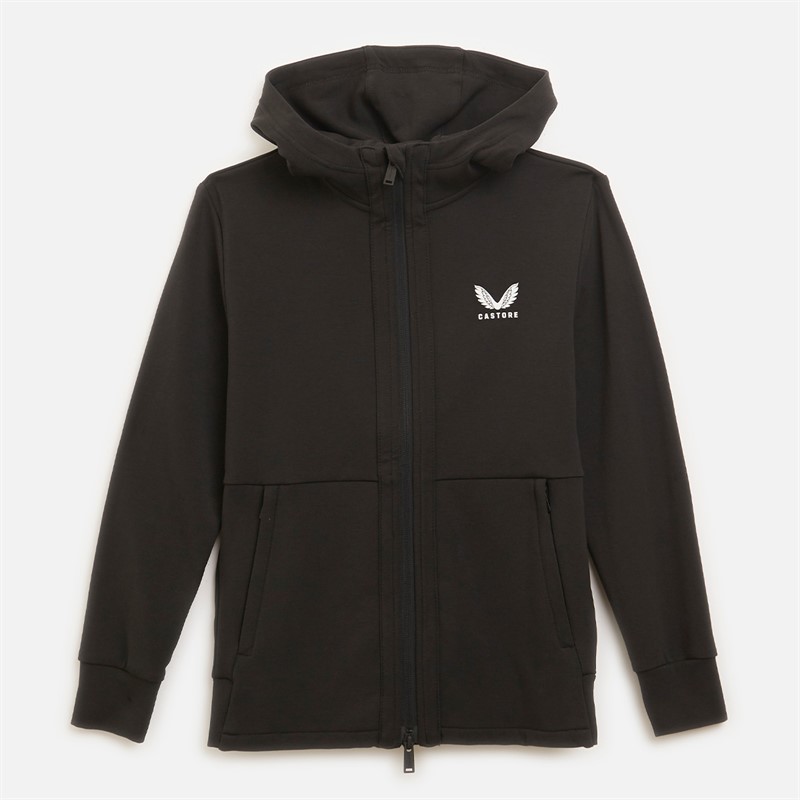 Castore Junior Boys Hooded Travel Jacket Caviar