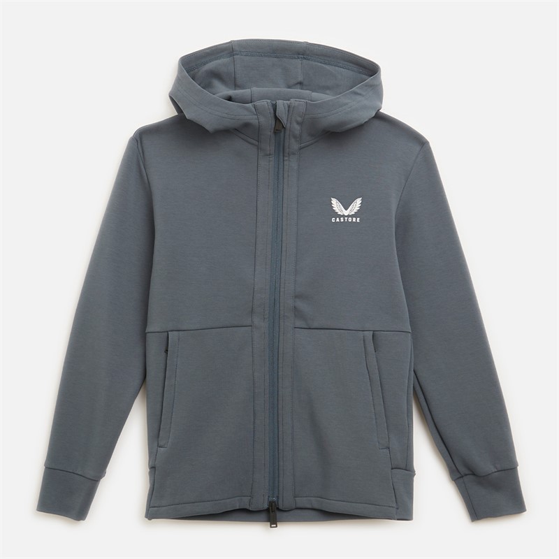 Castore Junior Boys Hooded Travel Jacket Dark Slate