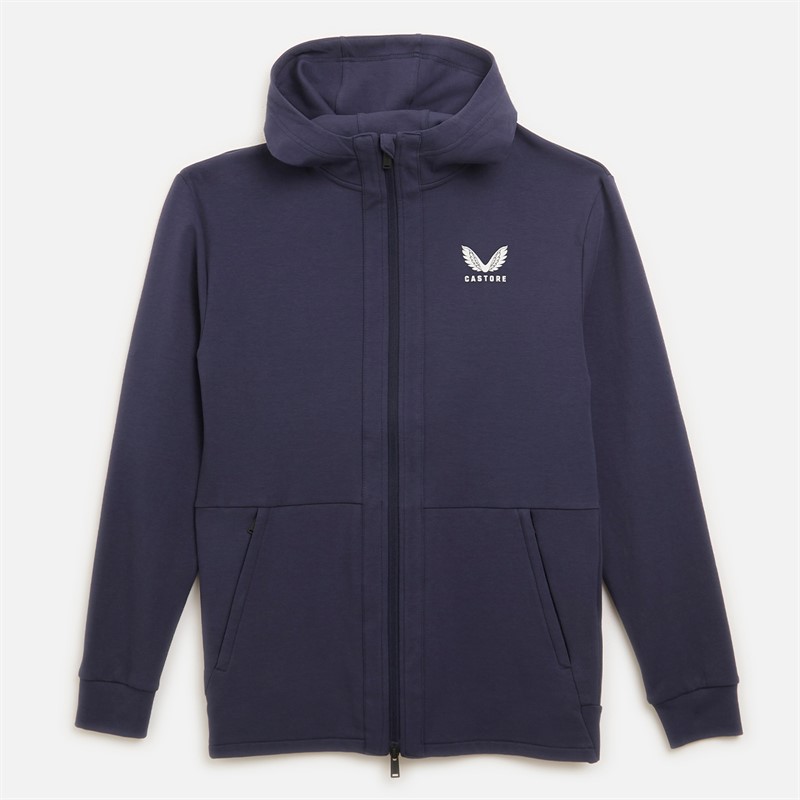 Castore Mens Hooded Travel Jacket Peacoat