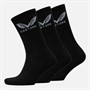 Castore Three Pack Cushioned Crew Socks Black