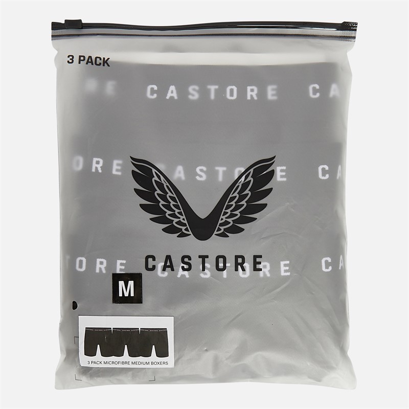 Castore Mens Hegg Three Pack Medium Performance Boxers Black