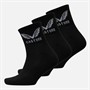Castore Three Pack Cushioned Quarter Socks Black