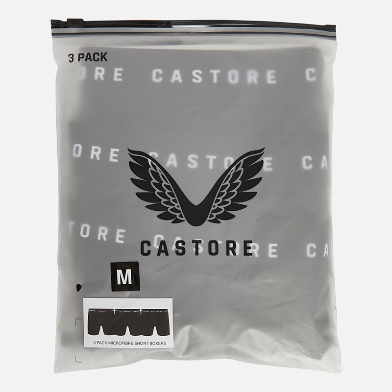 Castore Mens Jupel Three Pack Short Performance Boxers Black