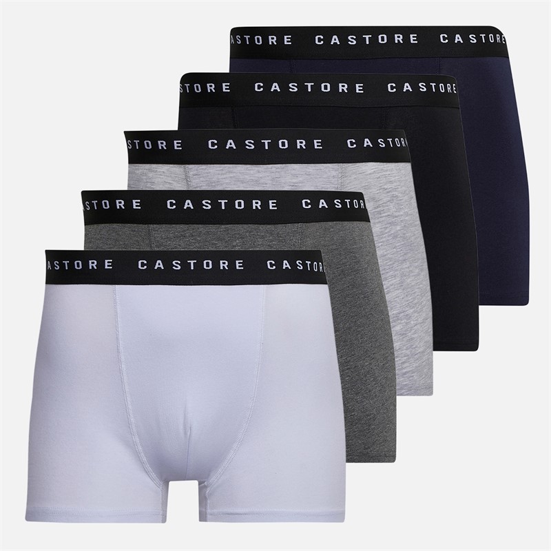 Castore Mens Cuttell Five Pack Boxers Black/White/Grey/Navy